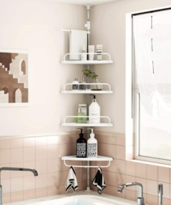 Nastavljiva kopalniška kotna polica