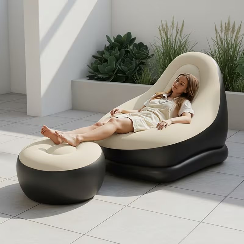 Napihljiv stol s taburejem - Ultra Lounge Relax - slika 8