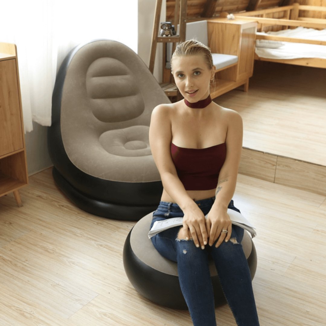 Napihljiv stol s taburejem - Ultra Lounge Relax - slika 7