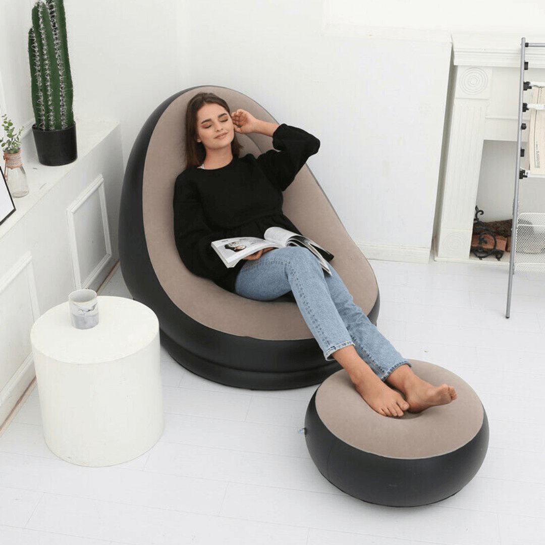 Napihljiv stol s taburejem - Ultra Lounge Relax - slika 6