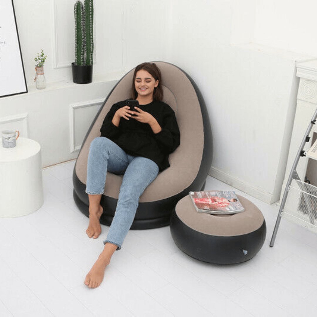 Napihljiv stol s taburejem - Ultra Lounge Relax - slika 5