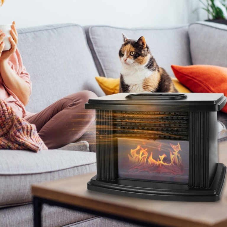 Table-top electric fireplace with flame effect - Vipponudba