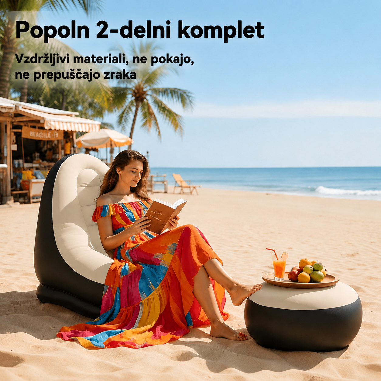 Napihljiv stol s taburejem - Ultra Lounge Relax - slika 3