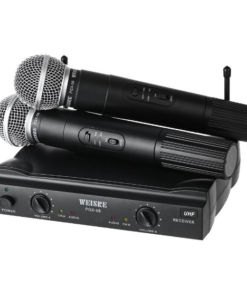 Profesionalni UHF dvojni brezžični mikrofonski sistem za karaoke zabavo