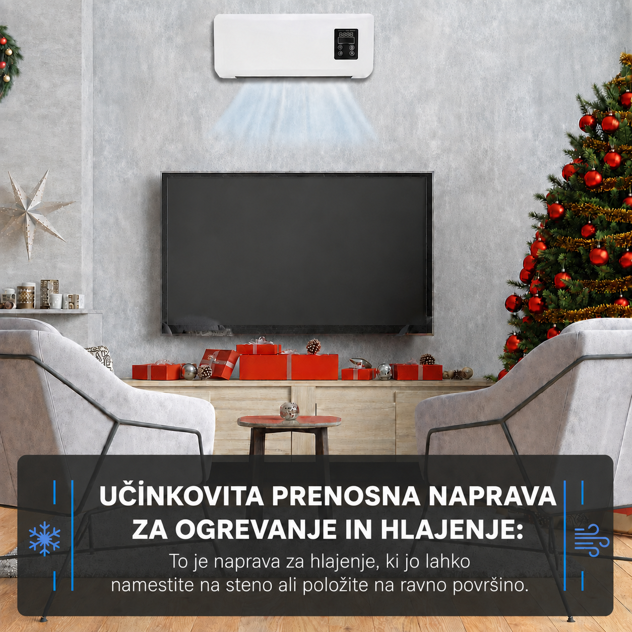 Stenski mobilni zračni električni ventilator