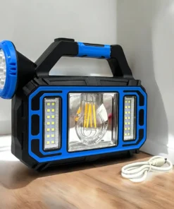 Večnamenska LED svetilka s polnjenjem USB/sončne energije