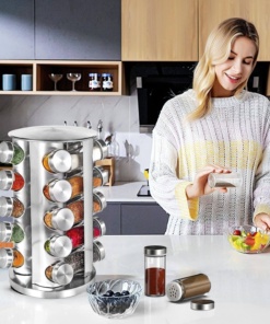 Vrtljivo stojalo za začimbe 20 kozarcev