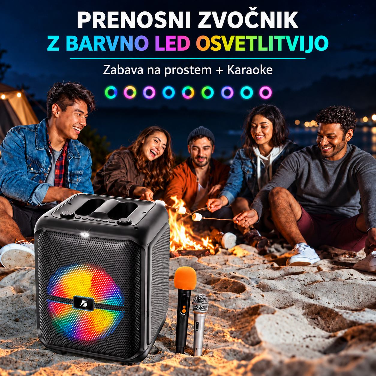 Aureon PartyLuxe™ BTS-1740 Bluetooth karaoke zvočnik - slika 2