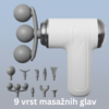 Masažna pištola 9 v 1 (3 glave)