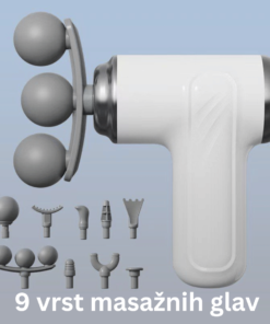 Masažna pištola 9 v 1 (3 glave)