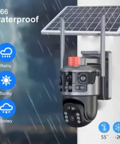 Kamera na sončno energijo s tremi objektivi