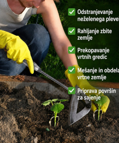Aurevia GardenPro™ Vrtna motika za enostavno pletje