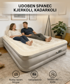 AEROLUX Comfort Bed System - Napihljiva vzmetnica z vgrajeno električno črpalko (200 x 150 x 40cm)