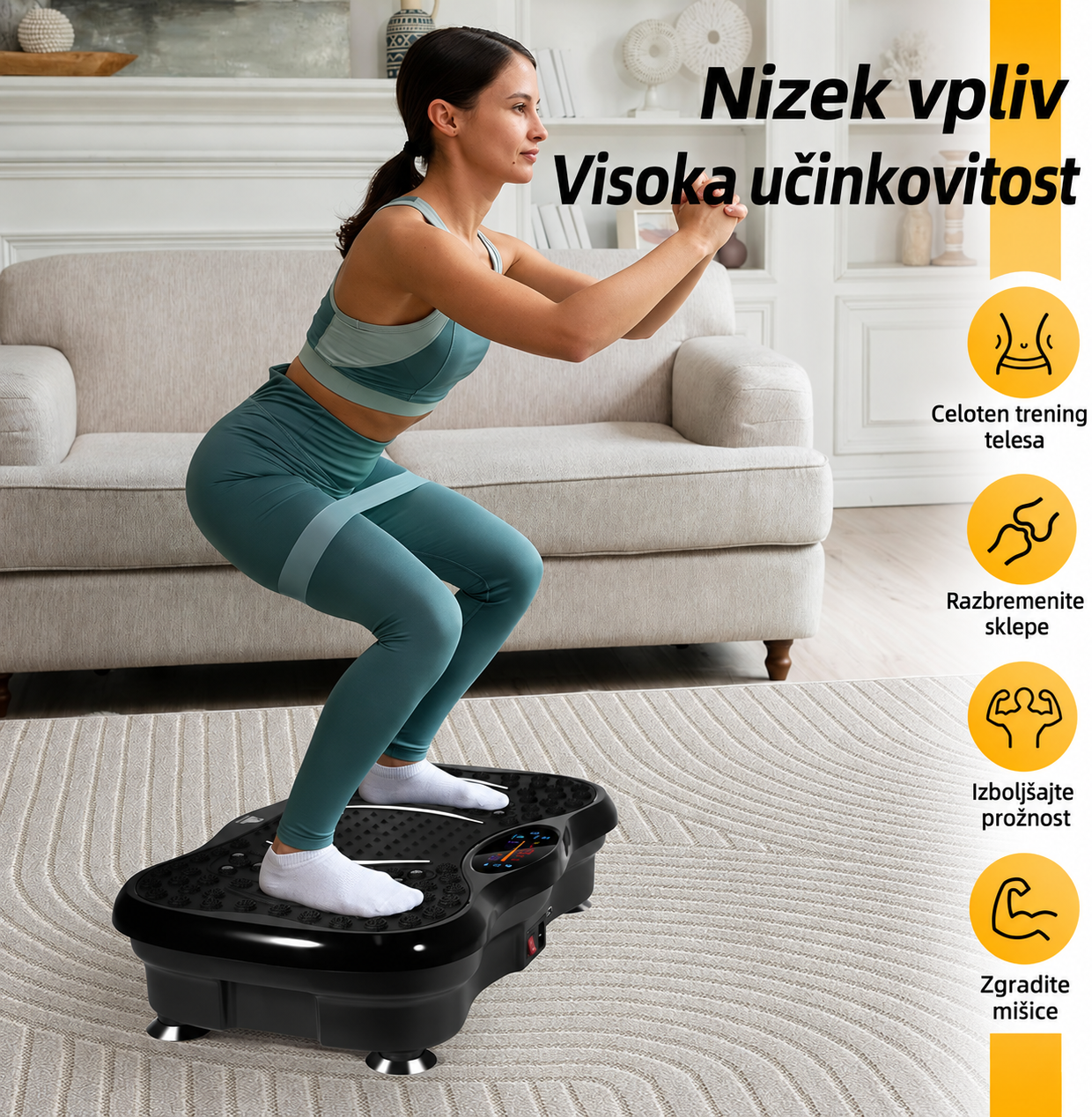 VibraLuxe™ Vibracijska platforma za hujšanje in krepitev - slika 2