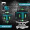 4D laserski nivelir s 16 linijami (štiri točke) – samoniveliranje
