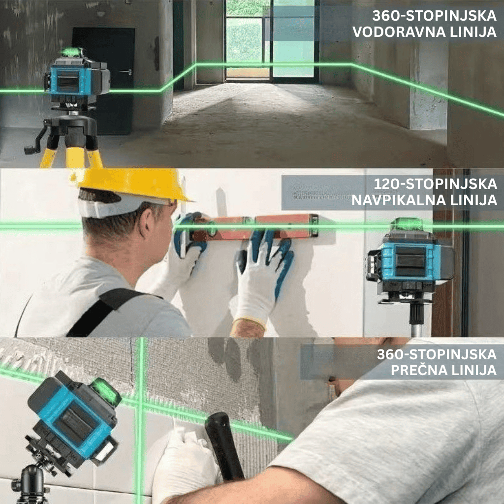 4D laserski nivelir s 16 linijami (štiri točke) – samoniveliranje - slika 6