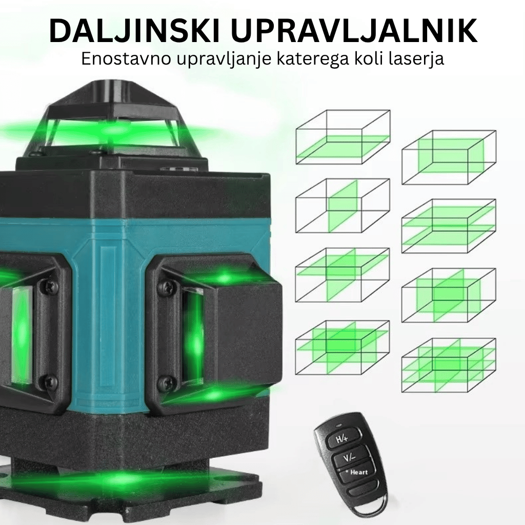 4D laserski nivelir s 16 linijami (štiri točke) – samoniveliranje - slika 5