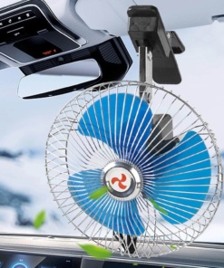 Oscilacijski ventilator s sponko in 12V avtomobilskim vtičem, 8 palcev