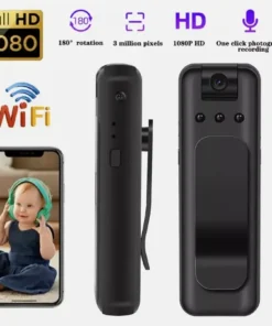 Mini Wifi kamera za telo z vrtljivim objektivom za 180°