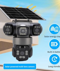4G solarna trojna leča varnostna zunanja kamera