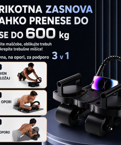 CoreVanta Elite™ 3-v-1 večnamenski štirikolesni trebušni valj