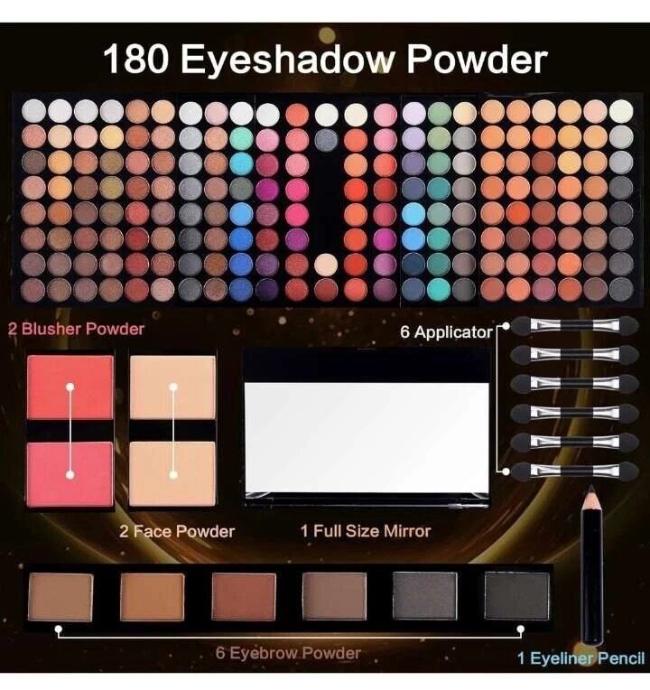 MISS ROSE paleta ličil s 190 barvami - slika 6