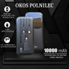 KLGO KP-37, 4 v 1 10000mAh prenosna baterija z zaslonom