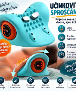 Vzglavnik za masažo vratu in elektroterapijo Cervéa Luxe™