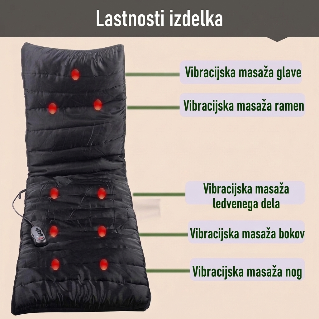 Ogrevana masažna podloga za celo telo Relaxora Comfort™ - slika 3