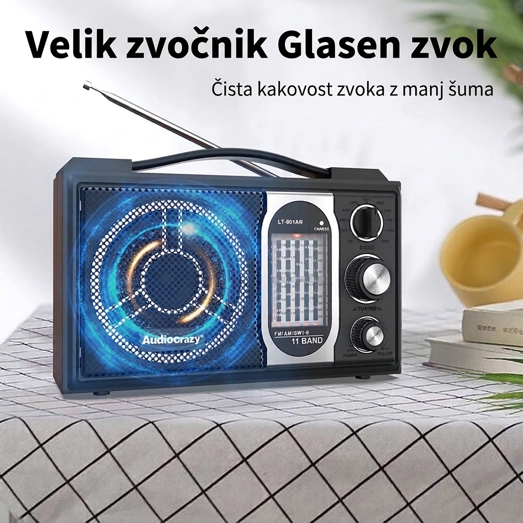 Prenosni radio RadioVibe™ EC-2008AC FM/MW/SW1-9, delovanje na električno omrežje ali baterije / 245 - slika 3